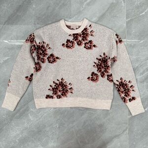 Women’s Knox Rose Floral Crew Neck Pullover Long Sleeve Sweater Size XS